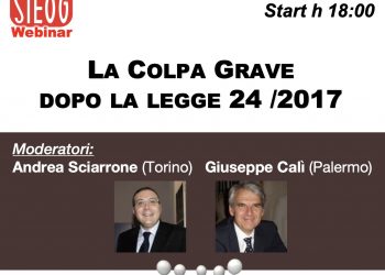 Webinar SIEOG: La Colpa Grave dopo la Legge 24/2017