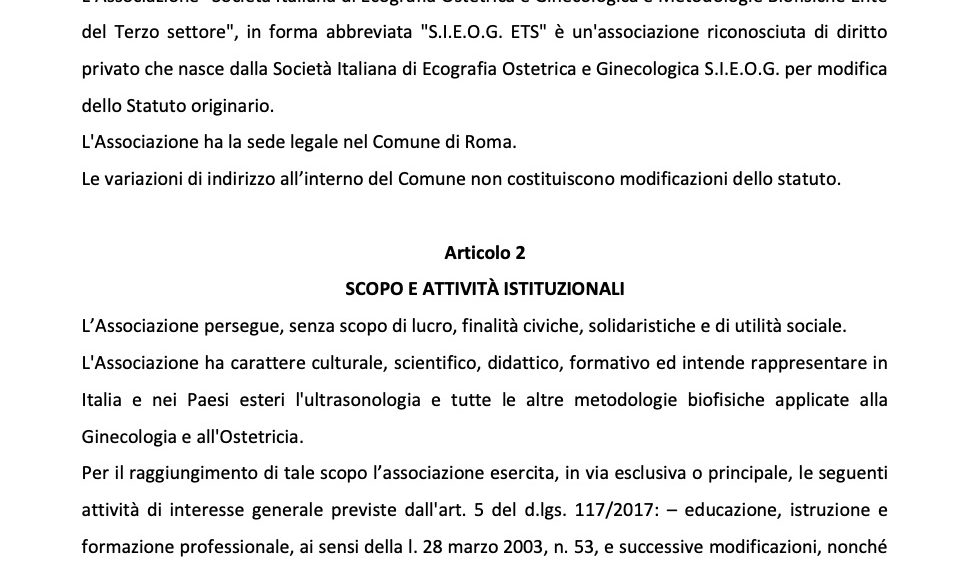 Sieog – Ente del terzo settore