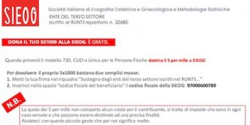 Dona il tuo 5×1000 alla SIEOG