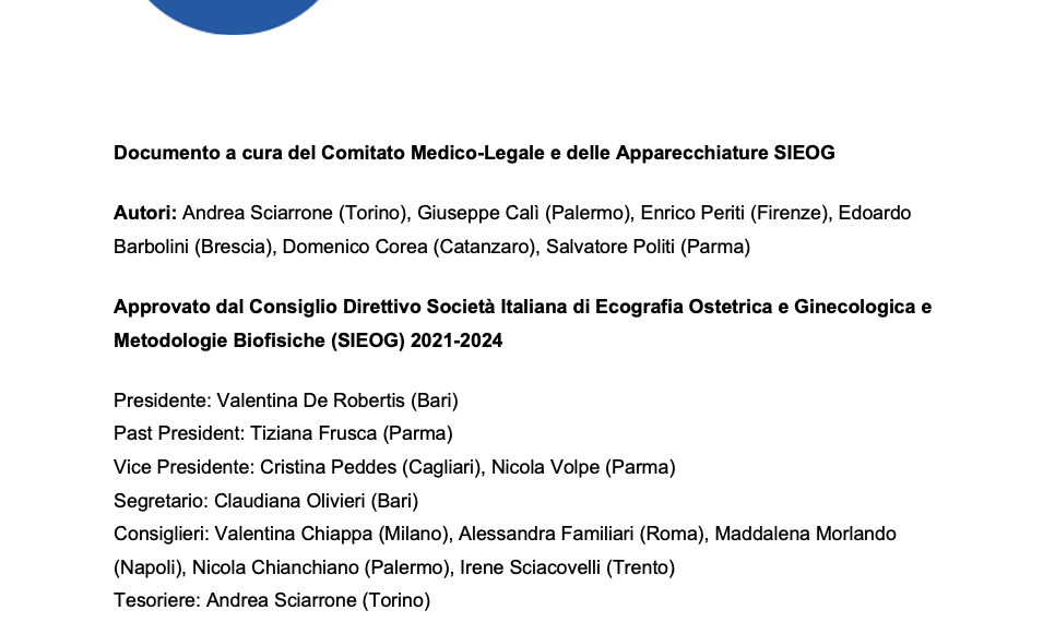 Documento SIEOG sull’ecografia office