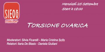 Webinar SIEOG (ginecologia) di Settembre 2024: torsione ovarica