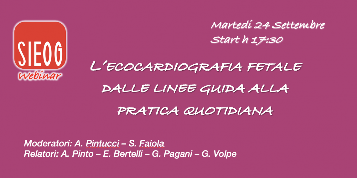 Webinar Regione Lombardia Settembre 2024- L’ecocardiografia fetale dalle linee guida alla pratica quotidiana