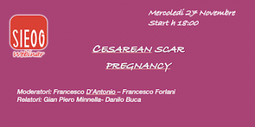 Webinar SIEOG di Novembre 2024: cesarean scar pregnancy
